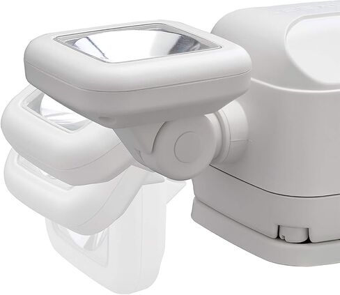 Beams MB3000 عالي الأداء 500 لومن يعمل بالبطارية اللاسلكية مستشعر الحركة LED مصباح كشاف أمان مزدوج الرأس، أبيض، عبوة واحدة in Saudi Arabia
