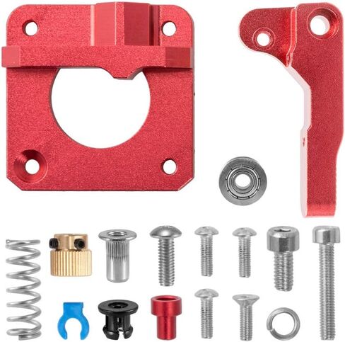 محرك تغذية الطارد الرسمي كرياليتي 3 دي MK-8 من الالومنيوم المطور 1.75 ملم اندر 3 برو، اندر 5/5 بلس/برو، سلسلة CR-10، CR-10S، CR 20/20 برو (احمر) in Kuwait