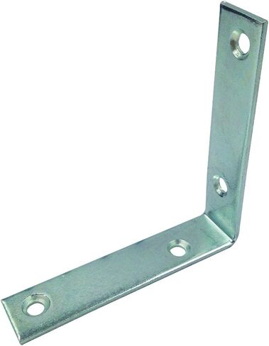 Prime-Line MP11346-2 دعامة زاوية، 4 بوصة، هيكل فولاذي، مطلي بالزنك، زاوية على شكل حرف L (عبوتان) in Kuwait