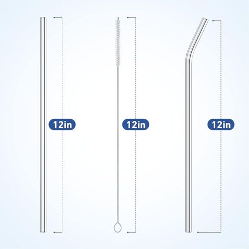 MLKSI Replacement Glass Straws for Stanley Cup Accessories, 6 Pack Reusable Straws with Cleaning Brush Compatible with Stanley 40oz Stanley Cup Stanley Water Jug in Kuwait