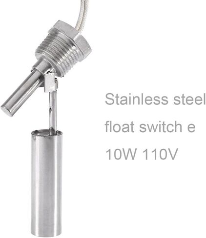 مستشعر مستوى المياه السائل من Yosoo، مفتاح تعويم عائم من الفولاذ المقاوم للصدأ للزراعة المائية والمياه المالحة وخزان المياه العذبة والبستنة، حامل جانبي على شكل منقار البط، 10 وات 110 فولت in Kuwait