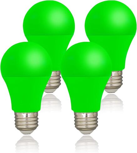 LED Red Color Light Bulb - A19 E26 Base Red Bulbs, 9W (60W Equivalent) Red Light Bulbs, Red LED Bulb Suitable for Outdoor, Indoor, Bedroom, Party Decoration, Porch, Christmas, 4 Pack in Kuwait