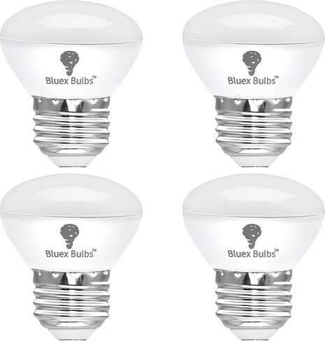 4 Pack R14 LED Bulb 4W E26 Base Mini Reflector Floodlight Light Bulb Dimmable 2700K Warm White - 40W Equivalent - Mini Light Bulbs, Short Light Bulbs, Curio Cabinet Light Bulb, R14 Bulb Flood Light in Kuwait