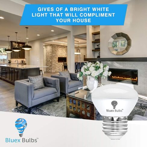 4 Pack R14 LED Bulb 4W E26 Base Mini Reflector Floodlight Light Bulb Dimmable 2700K Warm White - 40W Equivalent - Mini Light Bulbs, Short Light Bulbs, Curio Cabinet Light Bulb, R14 Bulb Flood Light in Kuwait