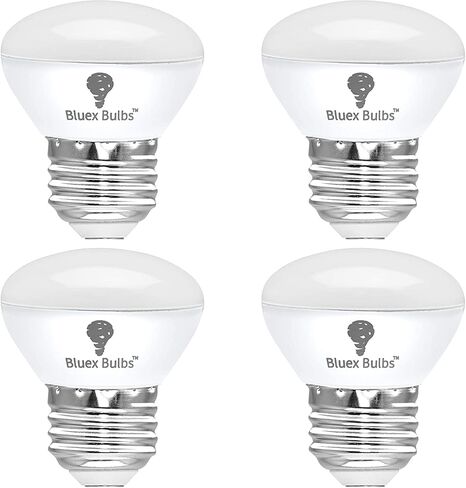 4 عبوات R14 LED لمبات 4W E26 Base Mini Reflector Floodlight Light Bulb عكس الضوء 2700K أبيض دافئ - ما يعادل 40W - لمبات إضاءة صغيرة، لمبات إضاءة قصيرة، لمبة إضاءة خزانة Curio، لمبة ضوء الفيضانات R14 in Kuwait