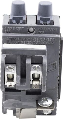 كونيتيكت الكهربائية UBIP1520 استبدال Pushmatic P1520 المُصنع حديثًا، قاطع الدائرة الكهربائية من السلسلة المزدوجة 15/20 أمبير، رمادي in Kuwait