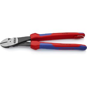 KNIPEX 74 22 200 Comfort Grip High Leverage Angled Diagonal Cutter, 8-Inch, Angled, Comfort Grip