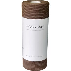 WoW.Clean Disposable Scrubber 60 Sheets, Daily Disposable Scrubber, Dish Towel, Multipurpose for dishwashing, House Cleaning and Camping (Brown) in Kuwait