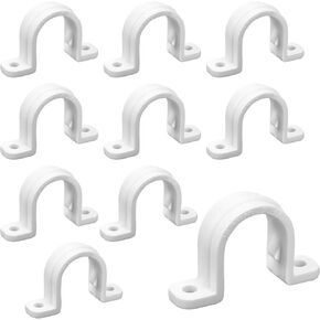 10 قطع مشبك حزام أنبوب على شكل حرف U، مشبك حزام أنبوب القناة، 2 حزام قناة فتحتين لمشبك أنابيب PVC، مشبك أشرطة أنابيب PVC 0.78 بوصة، لأنابيب PVC، والكابلات، والقناة (بدون براغي) in Kuwait