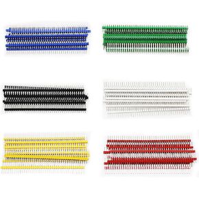 OCR 60 قطعة 2.54 مللي متر 40Pin الانفصالية PCB مجلس ذكر دبوس رأس موصل صف واحد لاردوينو درع أزرق أسود أخضر أبيض أحمر أصفر 6 ألوان in Kuwait