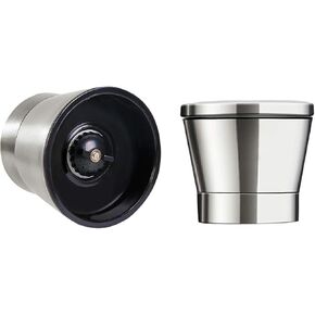 Stainless Steel Pepper Mill Shaker and Salt Grinders，Mill Salt & Pepper Lid - Easy To Use and Adjustable Salt and Pepper，Stainless Steel Grinder Top