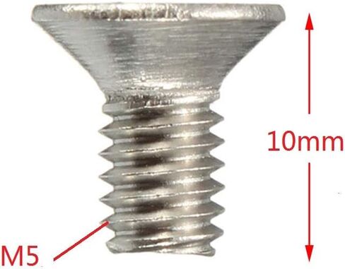 PZRT 12pcs Hexagon Hex Socket Countersunk Screw Stainless Steel A2-70 Flat Head Screw Allen Bolts M5x10, Silver Tone in Kuwait