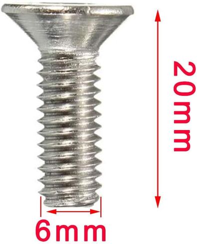 PZRT 12pcs Hexagon Hex Socket Countersunk Screw Stainless Steel A2-70 Flat Head Screw Allen Bolts M5x10, Silver Tone in Kuwait