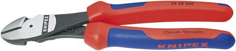 KNIPEX 74 22 200 Comfort Grip High Leverage Angled Diagonal Cutter, 8-Inch, Angled, Comfort Grip in Kuwait