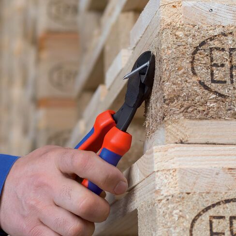 KNIPEX 74 22 200 Comfort Grip High Leverage Angled Diagonal Cutter, 8-Inch, Angled, Comfort Grip in Kuwait