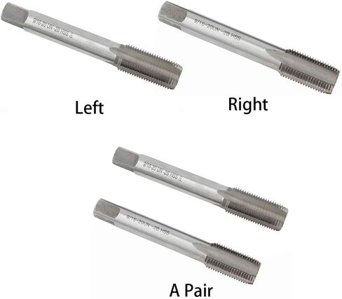 دواسة حنفية لولبية، زوج واحد عالمي اتش اس اس 9/16 انش - 20 نقطة لكل انش، اداة اصلاح ذراع تدوير الدراجة في الهواء الطلق بديلة لليد اليمنى واليسرى، ملحقات تنظيف متينة (فضي) in Kuwait