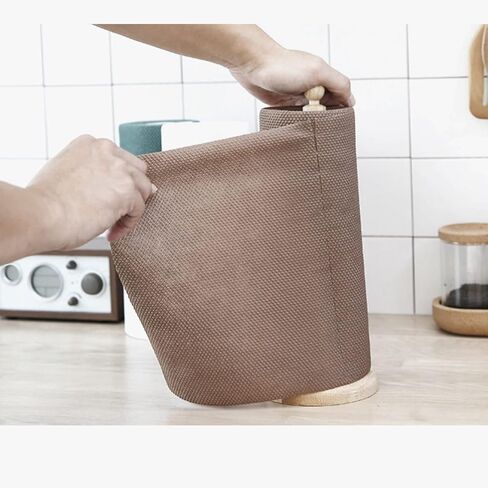 WoW.Clean Disposable Scrubber 60 Sheets, Daily Disposable Scrubber, Dish Towel, Multipurpose for dishwashing, House Cleaning and Camping (Brown) in Kuwait