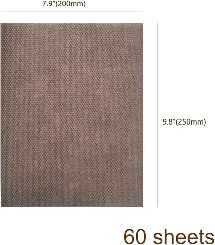 WoW.Clean Disposable Scrubber 60 Sheets, Daily Disposable Scrubber, Dish Towel, Multipurpose for dishwashing, House Cleaning and Camping (Brown) in Kuwait