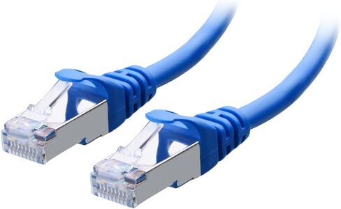 Cable Matters 10Gbps Snagless Shielded Cat 6A Ethernet Cable, 50ft, Black | S/FTP Shielded, 26 AWG Bare Copper, 550MHz Bandwidth, Gold-Plated RJ45, Cat 6A Cable, Ethernet Cord in Kuwait
