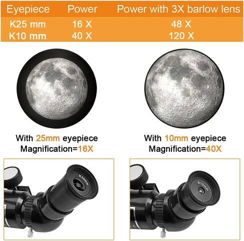 MOLIMOLLY Telescope for Kids Beginners Adults, 70mm Aperture 400mm AZ Mount Portable Astronomical Refractor Telescope,Adjustable Height Tripod Travel Telescope with Backpack,Smartphone Adapter in Kuwait