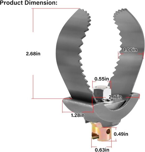 قاطع Deecaray 52822 موديل T-232 H-D 3""C، أداة تنظيف تصريف وصلة الكابل، متوافقة مع آلة الطبل RIDGID K-400، أو آلة الطبل RIDGID K-3800، أو آلة RIDGID K-50 المقسمة in Kuwait