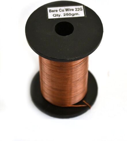 سلك نحاسي من Eisco Labs، عاري، بكرة 225 قدم، 22 SWG (21 AWG) - قطر 0.028 بوصة (0.71 مم). in Saudi Arabia