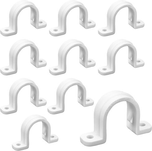 10 قطع مشبك حزام أنبوب على شكل حرف U، مشبك حزام أنبوب القناة، 2 حزام قناة فتحتين لمشبك أنابيب PVC، مشبك أشرطة أنابيب PVC 0.78 بوصة، لأنابيب PVC، والكابلات، والقناة (بدون براغي) in Kuwait