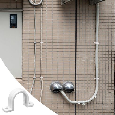 10 قطع مشبك حزام أنبوب على شكل حرف U، مشبك حزام أنبوب القناة، 2 حزام قناة فتحتين لمشبك أنابيب PVC، مشبك أشرطة أنابيب PVC 0.78 بوصة، لأنابيب PVC، والكابلات، والقناة (بدون براغي) in Kuwait