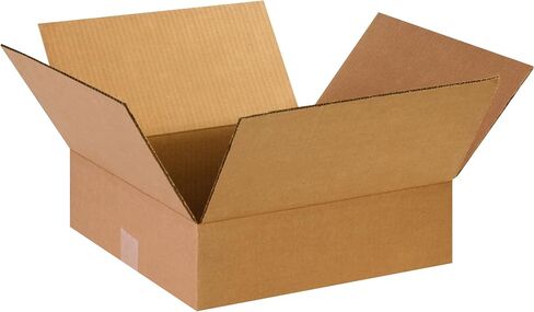 PARTNERS BRAND 14 x 14 x 3 Corrugated Cardboard Boxes, Flat 14"L x 14"W x 3"H, Pack of 25 | Shipping, Packaging, Moving, Storage Box for Home or Business, Strong Wholesale Bulk Boxes in Saudi Arabia