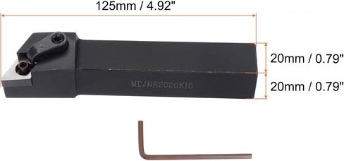 uxcell Indexable CNC Lathe Turning Tool Holder, 93° MDJNR2020K15 3/4" Shank 42Cr Steel Carbide Turning Tool Holder for Turning Grooving Threading in Saudi Arabia