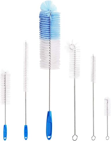 4 PCS Kitchen Cleaning Bottle Brushes Set, Multipurpose Bottle Cleaner Brush with Durablel Flexible Handles, Bottle Brushes for Cleaning Pipe, Straw, Decanter, Spouts, Tube and More in Kuwait