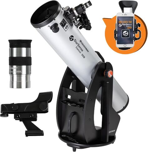 Celestron – StarSense Explorer 8-inch Dobsonian Smartphone App-Enabled Telescope – Works with StarSense App to Help You Find Nebulae, Planets & More – 8" DOB Telescope – iPhone/Android Compatible in Saudi Arabia