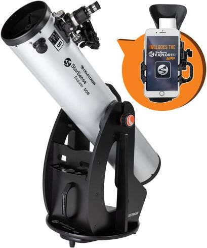 Celestron – StarSense Explorer 8-inch Dobsonian Smartphone App-Enabled Telescope – Works with StarSense App to Help You Find Nebulae, Planets & More – 8" DOB Telescope – iPhone/Android Compatible in Saudi Arabia