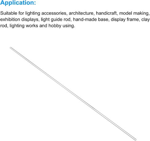 MECCANIXITY Acrylic Round Rod,3mm Diameter 12-inch Length,Clear,Solid Plastic PMMA Bar Stick Acrylic Dowel Rods for DIY Crafts Lighting Fixture Handicraft 30pcs in Kuwait