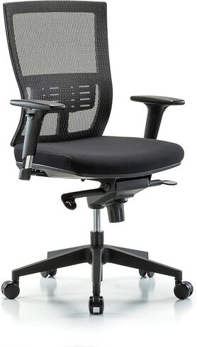 LabTech Seating LT42854 كرسي ارتفاع مكتب شبكي حديث، بولي يوريثين، قاعدة من النايلون - أذرع التحكم في ثني الركبة، عجلات in Kuwait