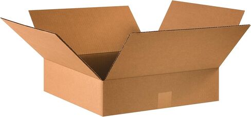 PARTNERS BRAND 16 x 16 x 4 Corrugated Cardboard Boxes, Flat 16"L x 16"W x 4"H, Pack of 25 | Shipping, Packaging, Moving, Storage Box for Home or Business, Strong Wholesale Bulk Boxes in Saudi Arabia