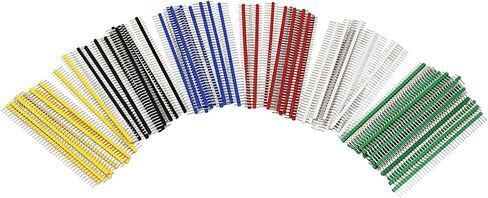 OCR 60 قطعة 2.54 مللي متر 40Pin الانفصالية PCB مجلس ذكر دبوس رأس موصل صف واحد لاردوينو درع أزرق أسود أخضر أبيض أحمر أصفر 6 ألوان in Kuwait