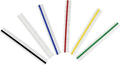 OCR 60 قطعة 2.54 مللي متر 40Pin الانفصالية PCB مجلس ذكر دبوس رأس موصل صف واحد لاردوينو درع أزرق أسود أخضر أبيض أحمر أصفر 6 ألوان in Kuwait
