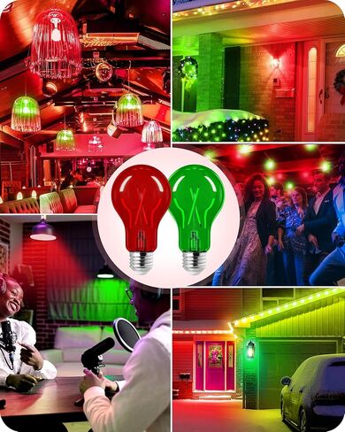 EDISHINE لمبة إضاءة زجاجية برتقالية أرجوانية، 8W A19 لمبة إضاءة LED قابلة للتعتيم، لمبة LED برتقالية أرجوانية Edison LED لتزيين الهالوين، الشرفة، ديكور بار الحفلات، قاعدة E26، قائمة UL، 4 عبوات in Kuwait