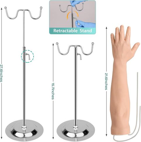 مجموعة أدوات التدريب على الوريد من MedEduQuest لطلاب التمريض، مجموعة تمارين الفصد خالية من اللاتكس مع حقيبة محمولة (للاستخدام التعليمي فقط) in Kuwait