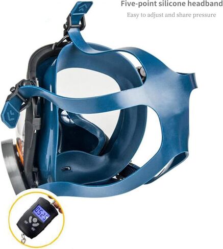 جهاز التنفس للوجه بالكامل قابل لإعادة الاستخدام من كيشيرز كبير ضد الغبار / الأبخرة العضوية / الروائح / الأبخرة / مناشير / الأسبستوس مناسب للرسم، البقع، رش السيارة، السنفرة والقطع in Kuwait