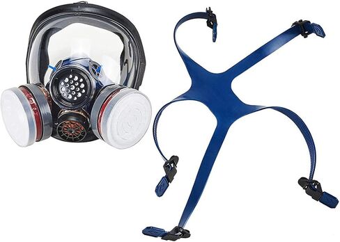 جهاز التنفس للوجه بالكامل قابل لإعادة الاستخدام من كيشيرز كبير ضد الغبار / الأبخرة العضوية / الروائح / الأبخرة / مناشير / الأسبستوس مناسب للرسم، البقع، رش السيارة، السنفرة والقطع in Kuwait