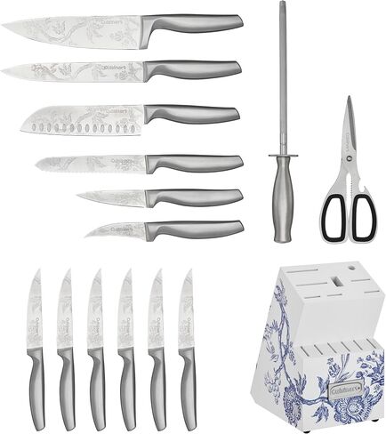 Cuisinart 15pc Caskata Collection™ Stainless Steel Hollow Handle Cutlery Block Set, C77SS-15PKCA in Saudi Arabia