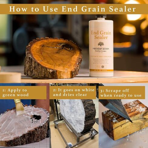 Preservation Solutions - End Grain Sealer Clear 1 Quart - Prevents End Cracking in Saudi Arabia