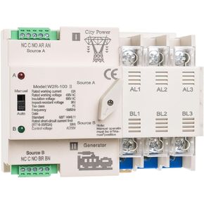 جيد BNTai W2R 3P 100A 220V مفتاح نقل تلقائي مزدوج مفتاح الطاقة Mini ATS (W2R 3P 100A 220V النوع العادي) in Kuwait