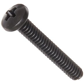 Small Parts Steel Pan Head Machine Screw, Black Oxide Finish, Meets ASME B18.6.3, #2 Phillips Drive, #10-24 Thread Size, 1-1/4" Length, Fully Threaded, Import (Pack of 100) in Saudi Arabia