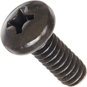 Small Parts Steel Pan Head Machine Screw, Black Oxide Finish, Meets ASME B18.6.3, #2 Phillips Drive, #10-24 Thread Size, 1/2" Length, Fully Threaded, Import (Pack of 100) in Saudi Arabia