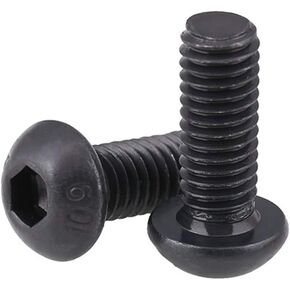 FullerKreg M8-1.25 x 20mm Button Head Socket Cap Screw, ISO 7380 Hex Drive, Class 10.9, Black Oxide Finish, Alloy Steel (Pkg of 25) in Saudi Arabia