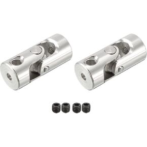 DMiotech 2 Pack 2mm to 2.3mm Inner Dia Rotatable Universal Steering Shaft U Joint Coupler L18 x D8 Coupler Connector W Screw for 3D Printer, CNC Machine in Saudi Arabia