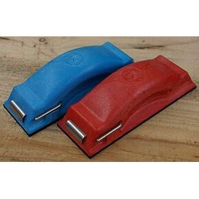 Time Shaver Tools Preppin’ Weapon Ergonomic Sanding Block, for Wet and Dry Sanding. Easy to Load, Plain Paper Sander. Complete Set of 5 Color Coded Hand Sanders in Yellow, Blue, Green, Purple and Red.